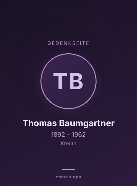 Gedenkportrait von Thomas Baumgartner
