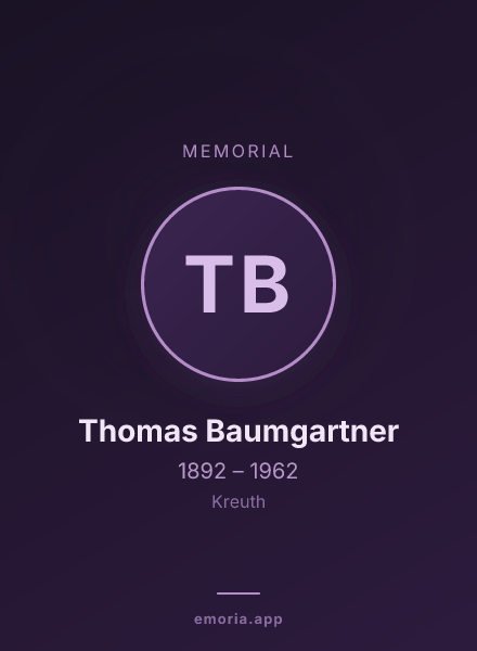 Memorial portrait of Thomas Baumgartner