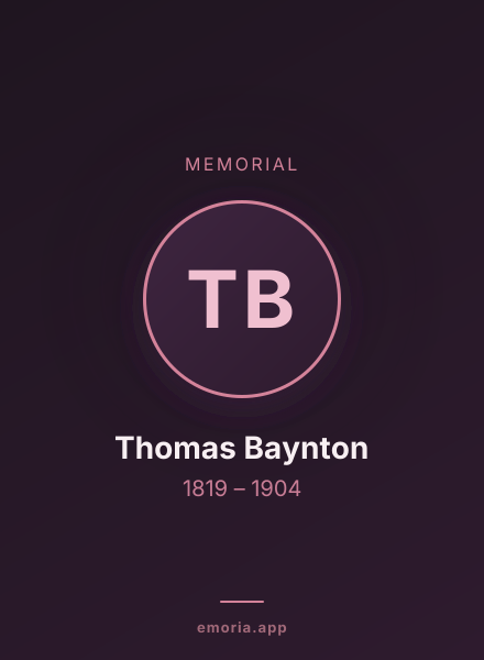 Memorial portrait of Thomas Baynton