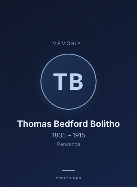 Memorial portrait of Thomas Bedford Bolitho