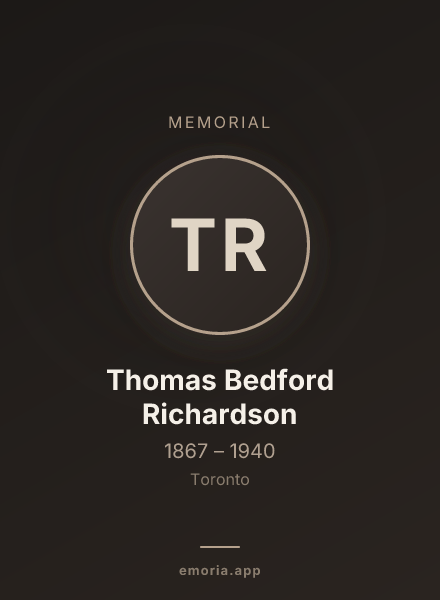 Memorial portrait of Thomas Bedford Richardson