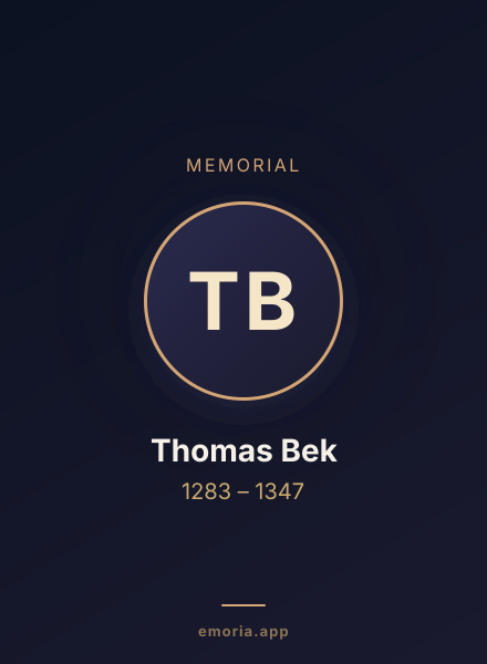 Memorial portrait of Thomas Bek
