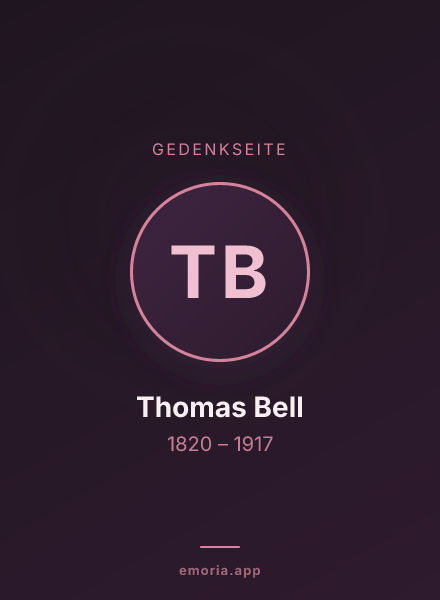 Gedenkportrait von Thomas Bell