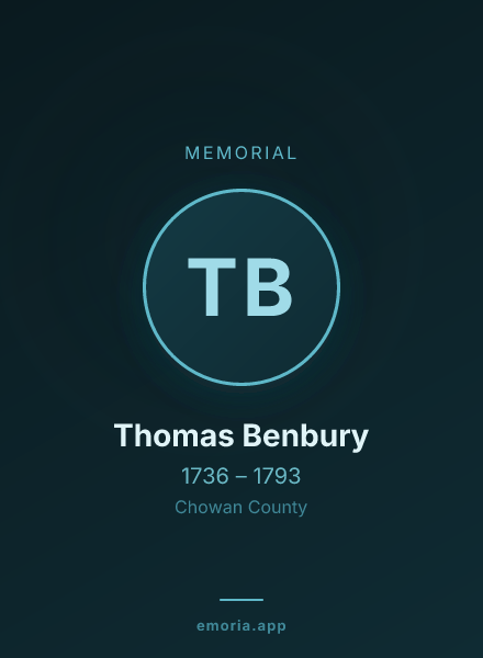 Memorial portrait of Thomas Benbury