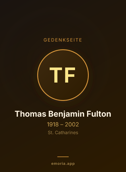 Gedenkportrait von Thomas Benjamin Fulton