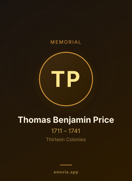 Memorial portrait of Thomas Benjamin Price