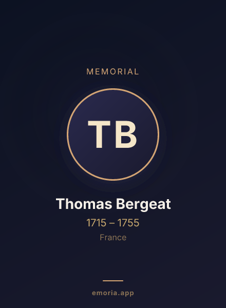 Memorial portrait of Thomas Bergeat