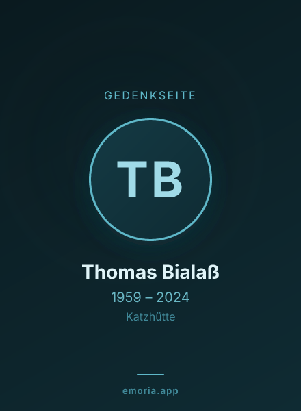 Gedenkportrait von Thomas Bialaß