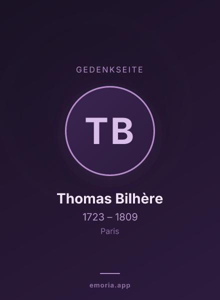 Gedenkportrait von Thomas Bilhère