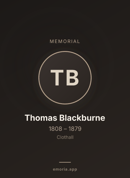 Memorial portrait of Thomas Blackburne