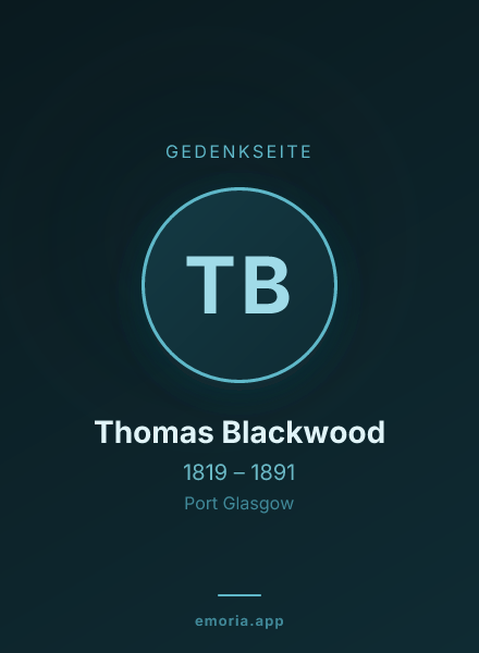Gedenkportrait von Thomas Blackwood