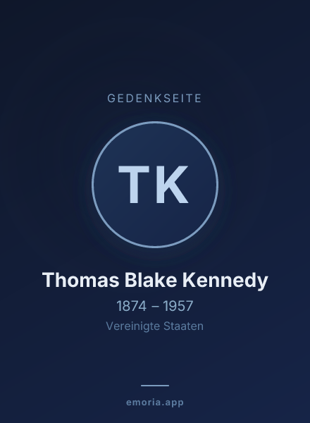 Gedenkportrait von Thomas Blake Kennedy