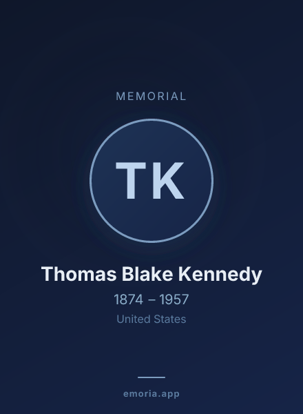 Memorial portrait of Thomas Blake Kennedy