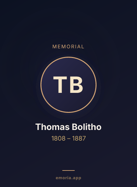 Memorial portrait of Thomas Bolitho