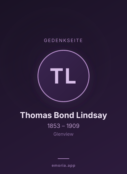 Gedenkportrait von Thomas Bond Lindsay