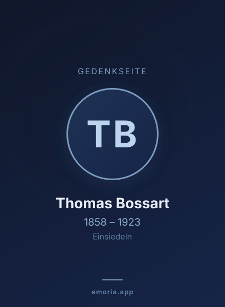 Gedenkportrait von Thomas Bossart