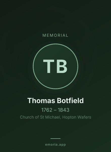 Memorial portrait of Thomas Botfield