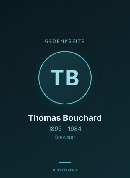 Gedenkportrait von Thomas Bouchard