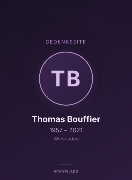 Gedenkportrait von Thomas Bouffier