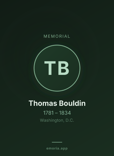 Memorial portrait of Thomas Bouldin