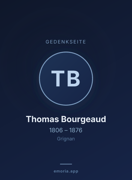 Gedenkportrait von Thomas Bourgeaud
