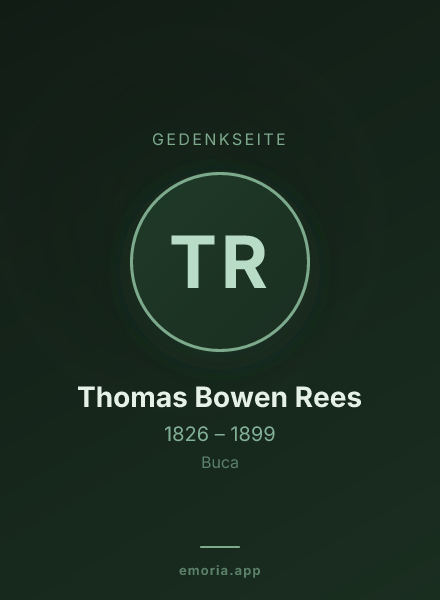 Gedenkportrait von Thomas Bowen Rees