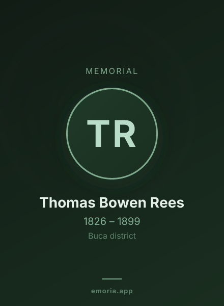 Memorial portrait of Thomas Bowen Rees