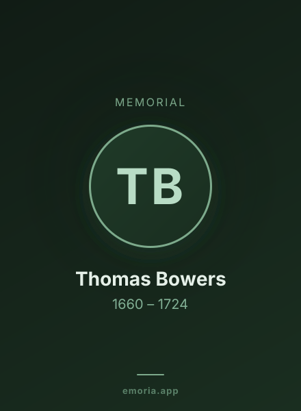 Memorial portrait of Thomas Bowers