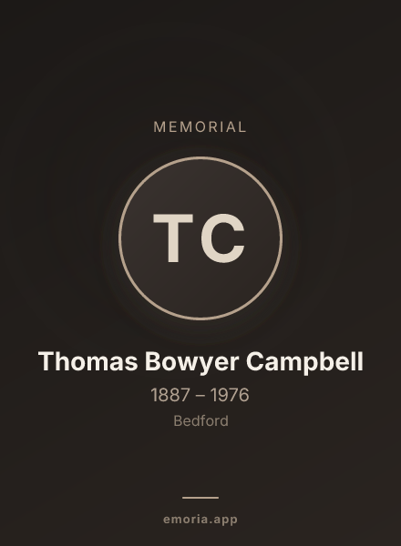Memorial portrait of Thomas Bowyer Campbell