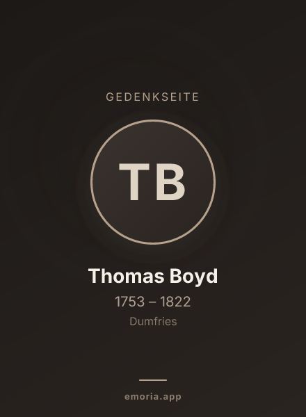 Gedenkportrait von Thomas Boyd