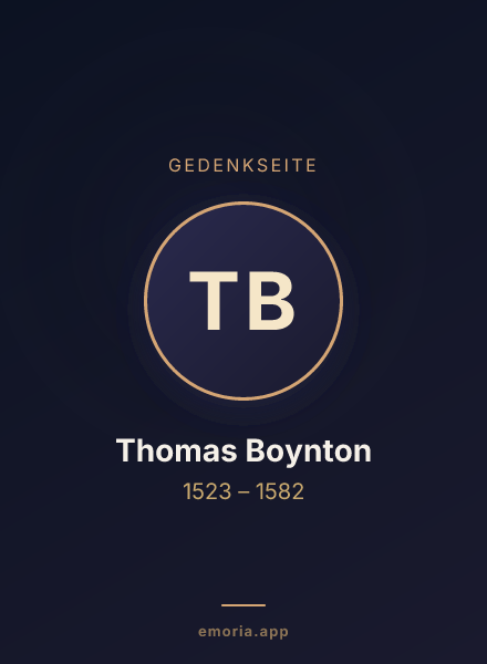 Gedenkportrait von Thomas Boynton