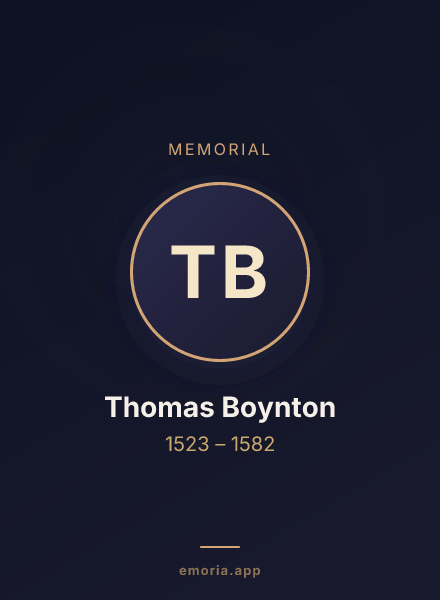 Memorial portrait of Thomas Boynton