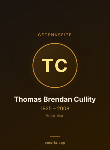 Gedenkportrait von Thomas Brendan Cullity
