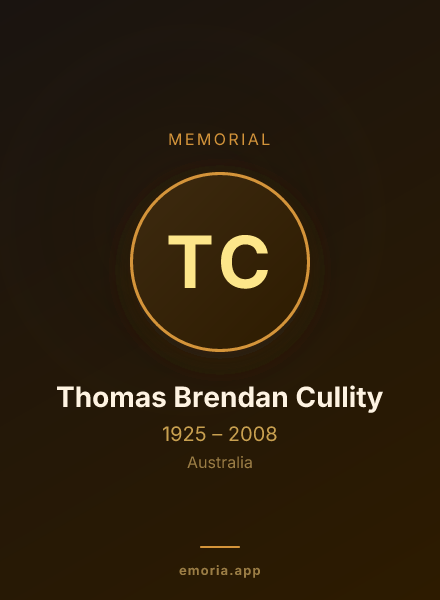 Memorial portrait of Thomas Brendan Cullity