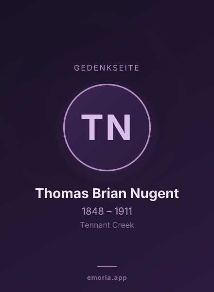 Gedenkportrait von Thomas Brian Nugent