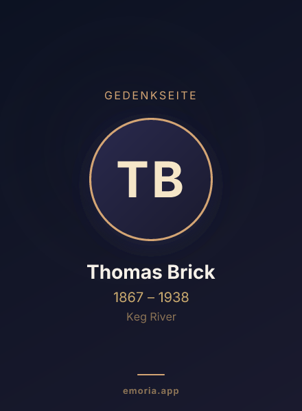 Gedenkportrait von Thomas Brick