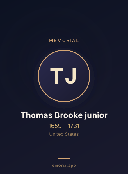 Memorial portrait of Thomas Brooke junior