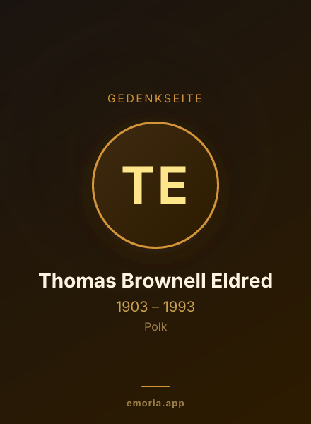 Gedenkportrait von Thomas Brownell Eldred