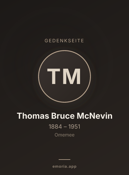 Gedenkportrait von Thomas Bruce McNevin