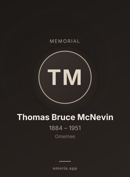 Memorial portrait of Thomas Bruce McNevin