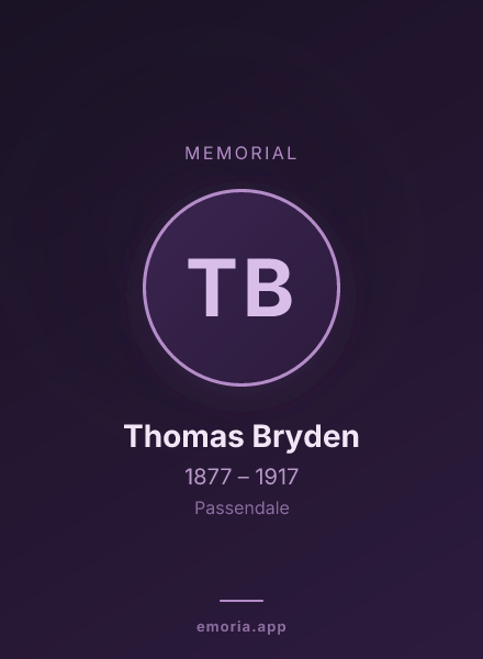 Memorial portrait of Thomas Bryden