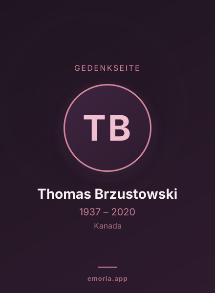 Gedenkportrait von Thomas Brzustowski