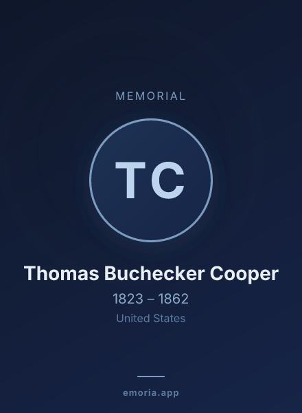 Memorial portrait of Thomas Buchecker Cooper