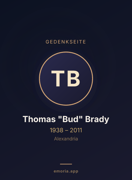 Gedenkportrait von Thomas "Bud" Brady