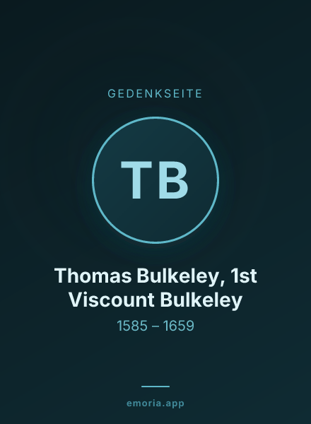 Gedenkportrait von Thomas Bulkeley, 1st Viscount Bulkeley