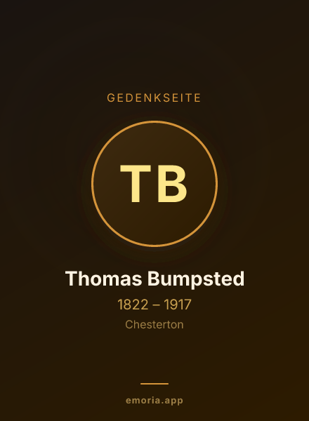 Gedenkportrait von Thomas Bumpsted