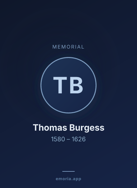 Memorial portrait of Thomas Burgess