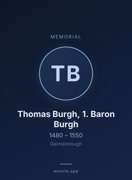Memorial portrait of Thomas Burgh, 1. Baron Burgh