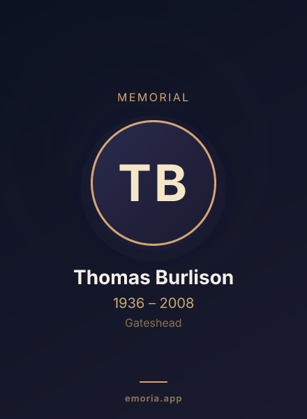 Memorial portrait of Thomas Burlison