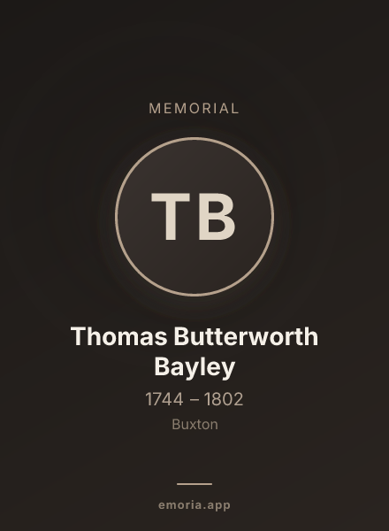 Memorial portrait of Thomas Butterworth Bayley